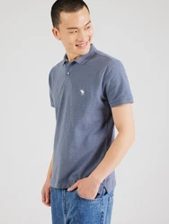 Abercrombie & Fitch Poloshirt blaumeliert