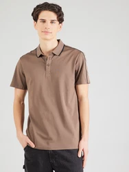 GUESS Poloshirt QUATTRO braun/schwarz