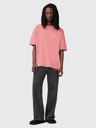AllSaints T-Shirt 'Underground' (OCS) hellpink/weiß
