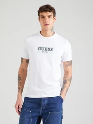 GUESS T-Shirt mint / schwarz / weiß