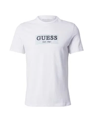 GUESS T-Shirt mint / schwarz / weiß