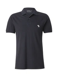 Abercrombie & Fitch Poloshirt schwarz/offwhite