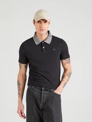GUESS Poloshirt 'NOLAN' schwarz