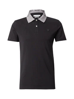 GUESS Poloshirt 'NOLAN' schwarz
