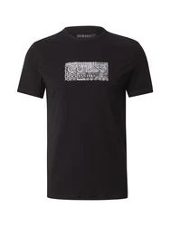 GUESS T-Shirt indigo/schwarz/weiß