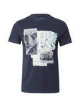 GUESS T-Shirt 'SAIL BOAT' marine/pastellblau/weiß