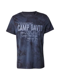 T-Shirt opal / dunkelblau / schlammfarben