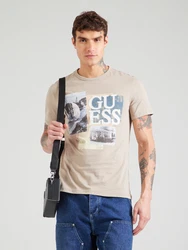 GUESS T-Shirt 'SAIL BOAT' saphir/taupe/anthrazit/weiß
