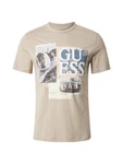 GUESS T-Shirt 'SAIL BOAT' saphir/taupe/anthrazit/weiß