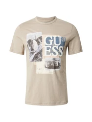 GUESS T-Shirt 'SAIL BOAT' saphir/taupe/anthrazit/weiß