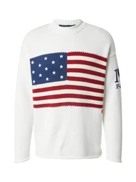 Pullover navy / cranberry / wei