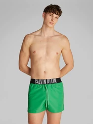 Calvin Klein Swimwear Badeshorts hellgrau/limette/schwarz