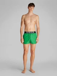 Calvin Klein Swimwear Badeshorts hellgrau/limette/schwarz