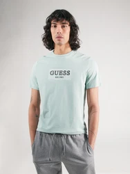 GUESS T-Shirt mint / schwarz / weiß