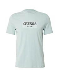 GUESS T-Shirt mint / schwarz / weiß