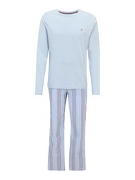 Pyjama hellblau / dunkelblau / wei