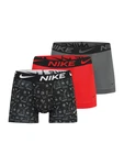 NIKE Underwear Sportunterhosen Boxer TRUNK 3PK grau/rot/schwarz/weiß