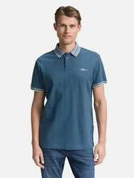 TOM TAILOR Poloshirt saphir/weiß
