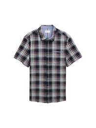 TOM TAILOR Men + Hemd marine / mint / rot / wei