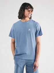 CONVERSE T-Shirt taubenblau/weiß