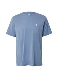CONVERSE T-Shirt taubenblau/weiß
