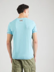 CAMP DAVID Rundhalsshirt T-Shirt hellbeige/hellblau/dunkelblau/hellgrau