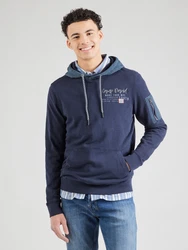 CAMP DAVID Kapuzensweatshirt mit Ärmeltasche dunkelblau