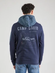 CAMP DAVID Kapuzensweatshirt mit Ärmeltasche dunkelblau