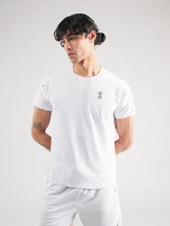On Sportshirt beige / weiß