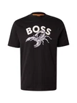 BOSS T-Shirt hellbeige/dunkelgrau/schwarz/weiß