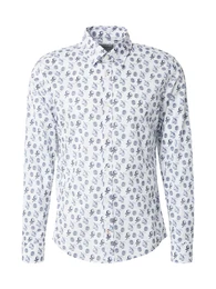 Hemd 'Hanson' taubenblau / dunkelgrau / offwhite