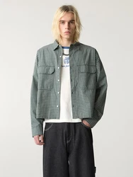 Pull&Bear Hemd grau/dunkelgrün/schwarz