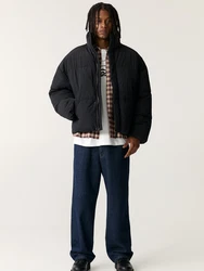Pull&Bear Jacke schwarz/offwhite