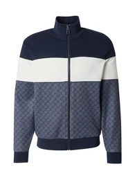 JOOP! Sweatjacke 'Basilio' rauchblau / dunkelblau / wei