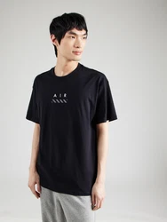 Nike Sportswear T-Shirt 'AIR' grau / schwarz / weiß