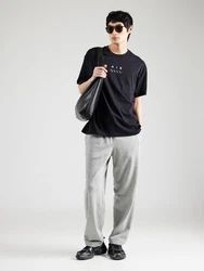 Nike Sportswear T-Shirt 'AIR' grau / schwarz / weiß