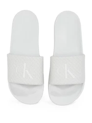 Calvin Klein Jeans Pantolette grau/weiß