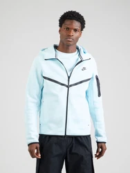 Nike Sportswear Sweatjacke 'TECH FLEECE' hellblau/schwarz