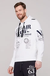 CAMP DAVID Hoodie mit Logo-Prints schwarz/weiß