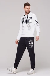 CAMP DAVID Hoodie mit Logo-Prints schwarz/weiß