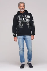 CAMP DAVID Hoodie mit Logo-Prints nachtblau/offwhite