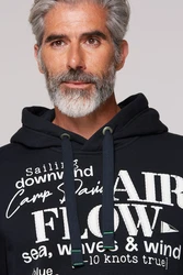CAMP DAVID Hoodie mit Logo-Prints nachtblau/offwhite