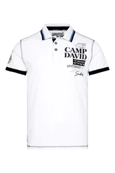 CAMP DAVID Poloshirt mit Logo-Applikationen blau/schwarz/weiß
