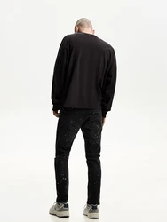 Bershka Jeans blau/pink/schwarz/weiß
