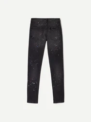 Bershka Jeans blau/pink/schwarz/weiß
