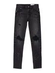Bershka Jeans blau/pink/schwarz/weiß