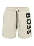 BOSS Badeshorts 'Octopus' creme/schwarz