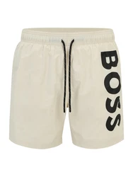 BOSS Badeshorts 'Octopus' creme/schwarz