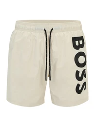 Badeshorts 'Octopus' creme / schwarz