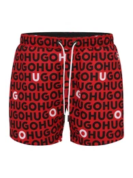 Badeshorts 'TORTUGA' rot / blutrot / schwarz